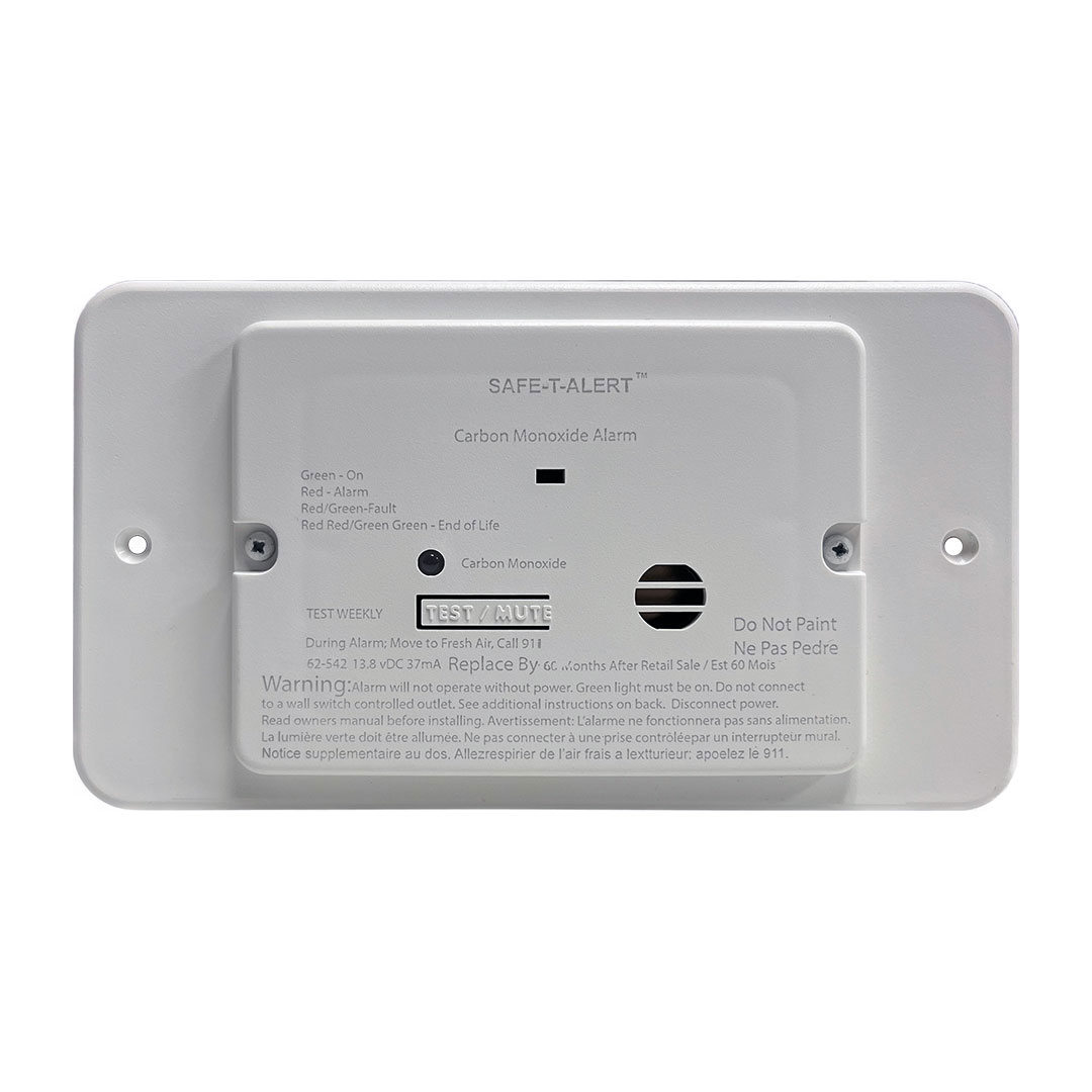 62 Series Flush Mount Carbon Monoxide Detector with Trim Ring